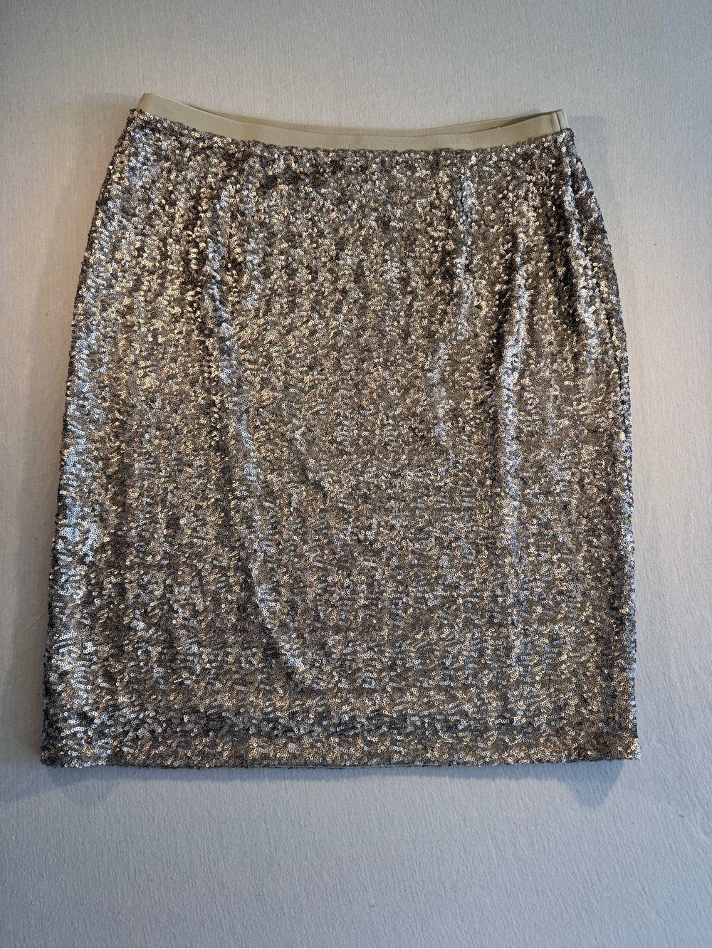 J. Jill Silver Sequin Pencil Skirt - Picture 4 of 6